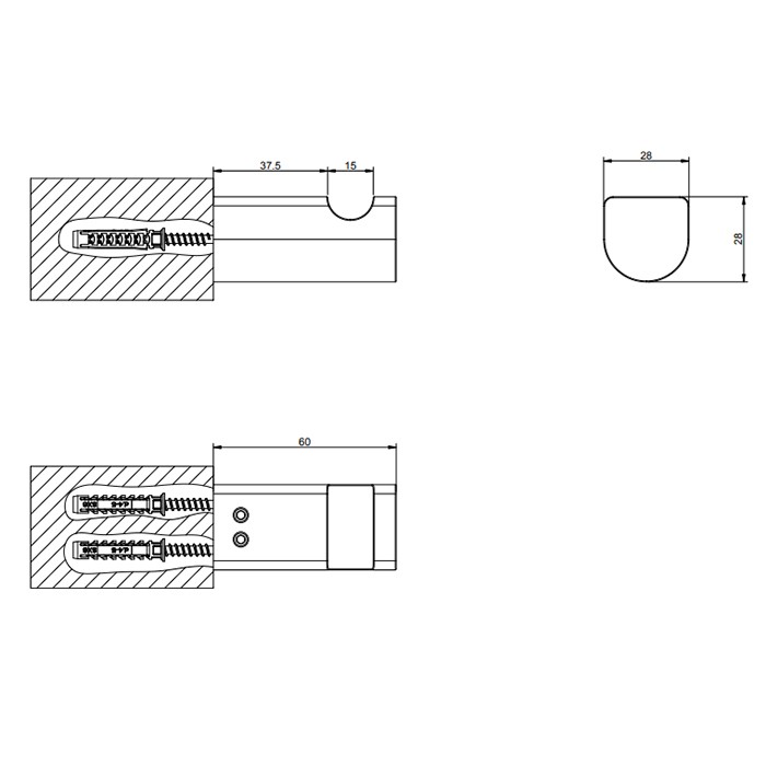 Крючок одинарный, подвесной, Gessi Rilievo, nero xl арт. 59521#299