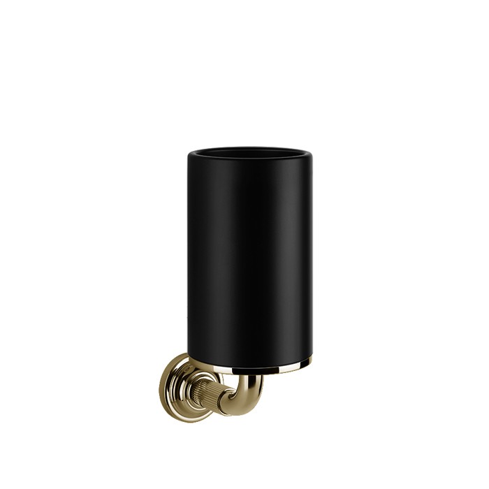 Стакан для зубных щеток подвесной, Gessi Venti20, черный, фурнитура brass pvd арт. 65408#710
