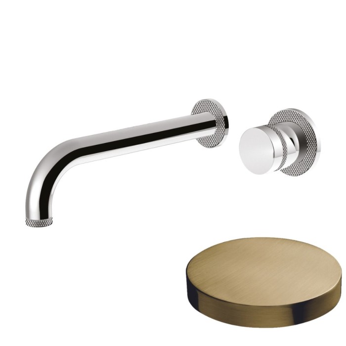 Смеситель встраиваемый для раковины, однорычажный, без донного клапана, Giulini My ring deluxe, золото брашированное арт. MR0026DLEPOSP