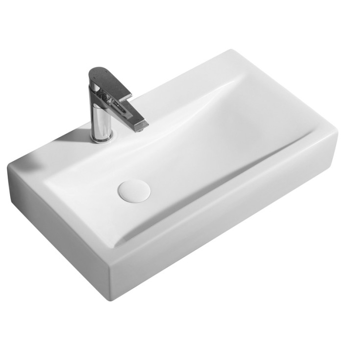 Раковина 66х37.5х12.5 подвесная, белая, Azario - AZ-4310