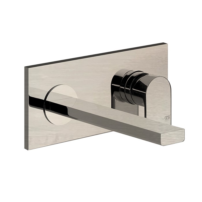 Смеситель для раковины, встраиваемый, излив: 20,9см., Gessi Emporio Via manzoni, finox brushed nickel арт. 44895#149