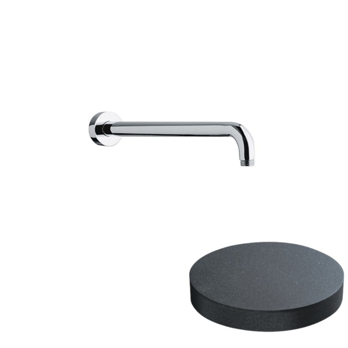 Душевой кронштейн из латуни, длина 400мм, Giulini Wellness, графит арт. 1751-40GF