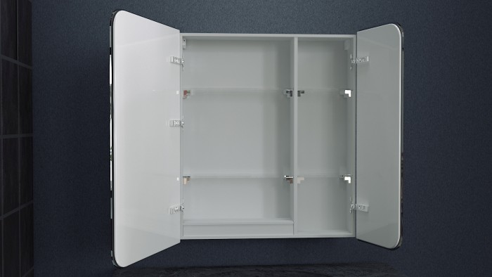 Зеркало-шкаф 1П 700х800 сc подсветкой и диммером, Azario Carolina - CS00069511