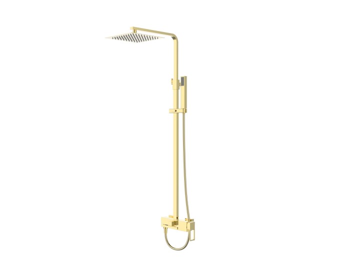Душевая стойка BelBagno, глянцевый золото, LUCE, однорычажный арт. LUC-VSCM-ORO