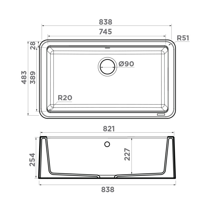 Кухонная мойка Omoikiri Tarento 83-BL Tetogranit, цвет черный арт. 4993178