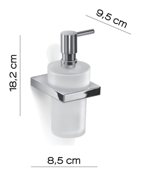 Настенный стеклянный дозатор Lanzarote Gedy, A381(13) цвет: хром