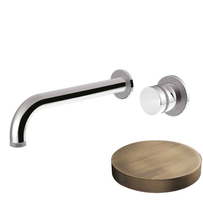 Смеситель встраиваемый для раковины, без донного клапана, Giulini My ring deluxe, бронза матовая арт. MR0025DLBROP