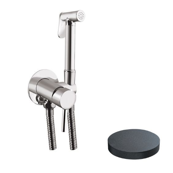 Внешняя часть гигиенического душа со смесителем, Giulini Shut off, графит арт. SH23EPGF