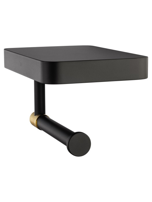 Держатель для туалетной бумаги с полкой, Wonzon & Woghand Majestic, WW-9226 цвет: черный