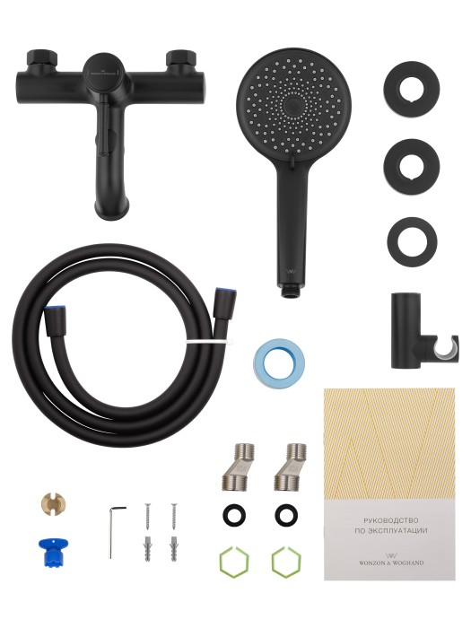 Смеситель для ванны с душем, Wonzon & Woghand Tor, WW-88037073-MB цвет: черный