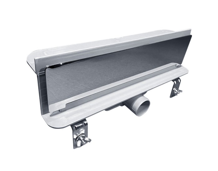 Душевой лоток BERGES Basic 330, пристенный, нержавеющая сталь, арт.090308