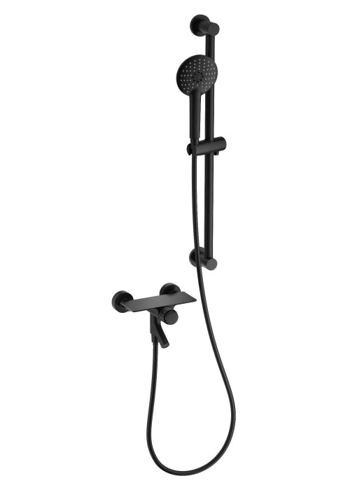 Смеситель для ванны с душевым гарнитуром, Wonzon &amp; Woghand Click, WW-FE05L222-MB цвет: черный