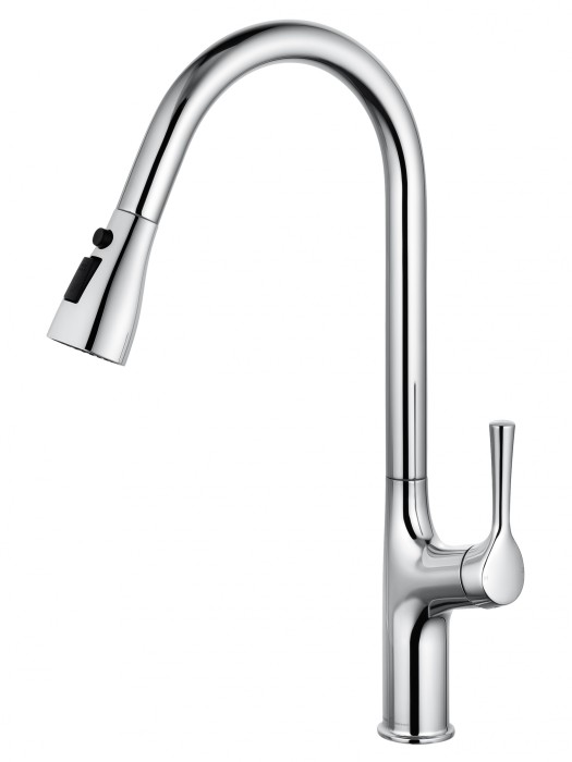 Смеситель для кухни с выдвижным изливом, Wonzon &amp; Woghand, WW-AE54123-CR цвет: хром