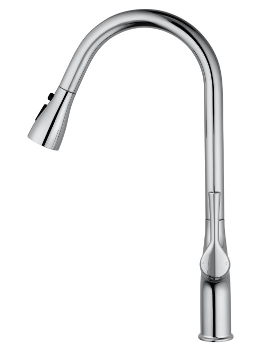 Смеситель для кухни с выдвижным изливом, Wonzon & Woghand, WW-AE54123-CR цвет: хром