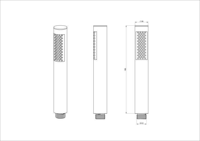 Лейка для душа, Wonzon & Woghand, WW-88SC04-MB цвет: черный