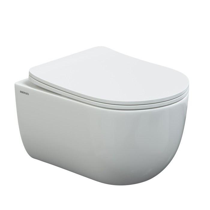 Комплект унитаза VENTAS Rimless с инсталляцией NOVUM525, кнопка L1 белый, сиденье Ventas Slim SO, Berges арт. 043308