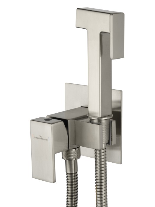 Смеситель с гигиеническим душем встраиваемый, Wonzon & Woghand, WW-88829903-BN цвет: никель
