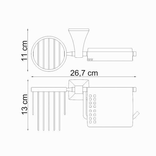 Держатель туалетной бумаги и освежителя WasserKRAFT Wern K-2500 арт. K-2559