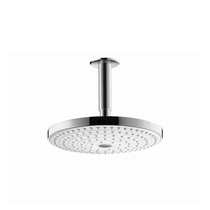Верхний душ с потолочным кронштейном Raindance Select S Hansgrohe, белый, хром арт. 26467400