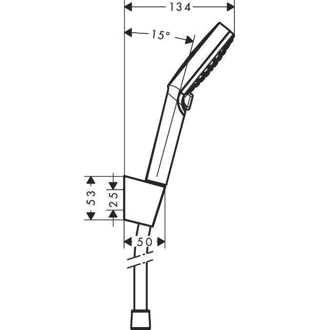 Душевой набор Vario с держателем и шлангом 160см Crometta Hansgrohe, белый, хром арт. 26692400
