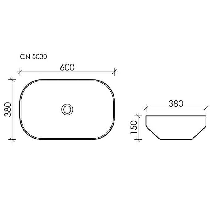 Накладная раковина Ceramicanova Element, белый арт. CN5030