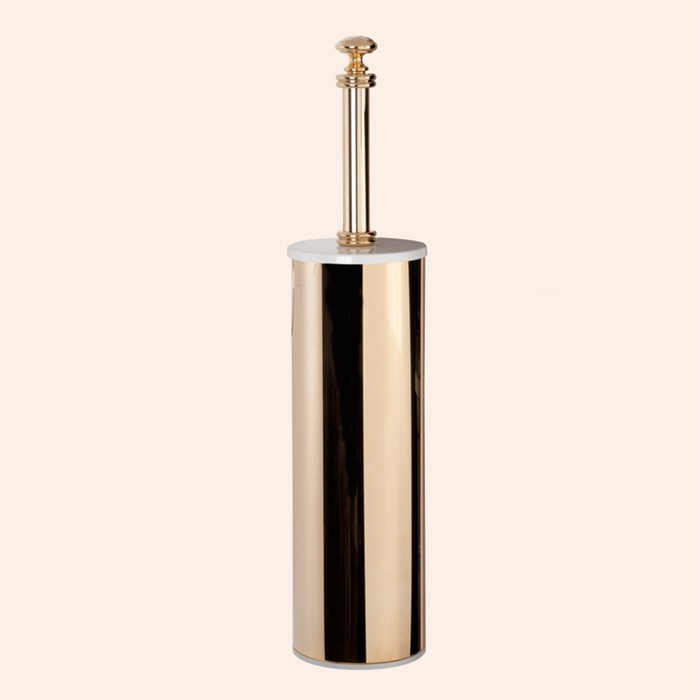 Ёршик напольный в металлической колбе, Harmony белый/золото, Tiffany World - TWHA020bi/oro