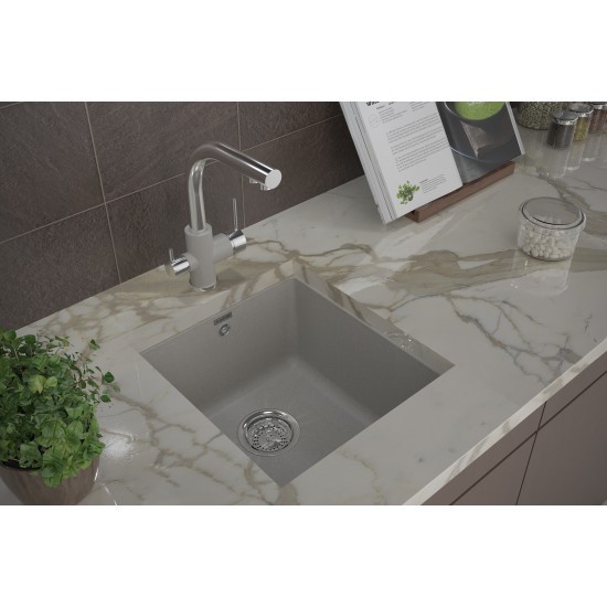 Мойка для кухни гранит 445х460 Paulmark GERA 50, черный - PM104546-BL