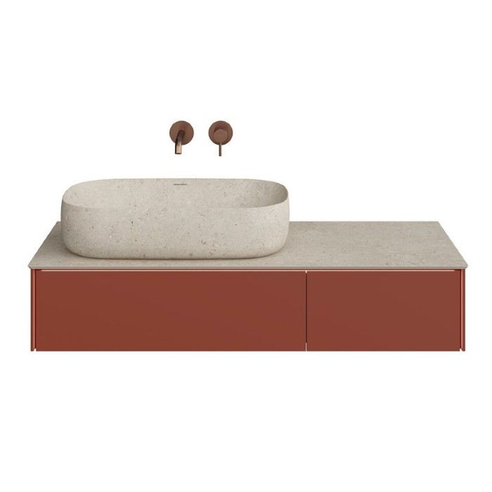 Тумба подвесная 120см, 2 ящика, Magica Kerama Marazzi, красный - MA.120.2\VR.M