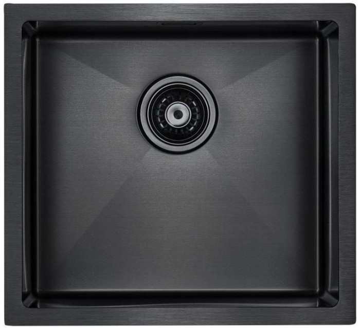 Мойка для кухни нержавеющая 480х440мм Paulmark WESER, вороненая сталь, PVD - PM804844-GM