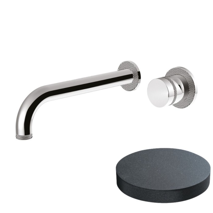 Смеситель встраиваемый для раковины, однорычажный, без донного клапана, Giulini My ring deluxe, графит арт. MR0026DLGF