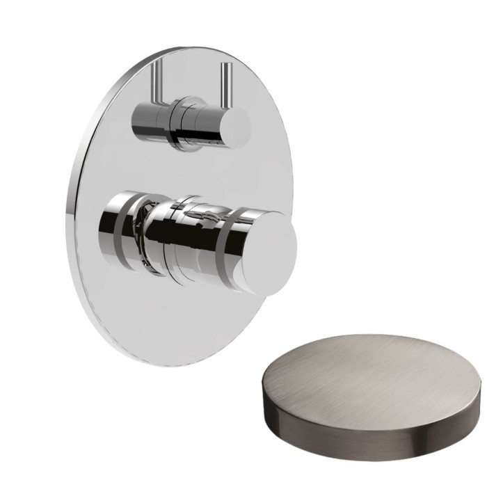 Встраиваемый смеситель для душа на 3 режима, поворотный переключатель, Giulini My ring, никель матовый арт. MR0064-3EPNKO