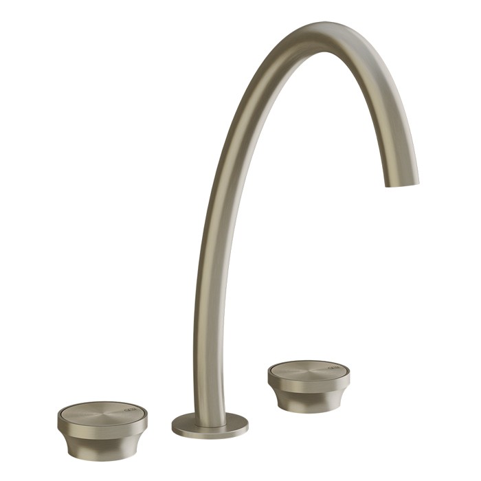 Смеситель для раковины высокий на 3 отв, без донного клапана, Gessi Origini, finox brushed nickel арт. 66016#149