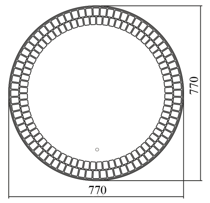 Зеркало d770 c подсветкой и диммером, сенсорный выключатель, Azario Армада - LED-00002513