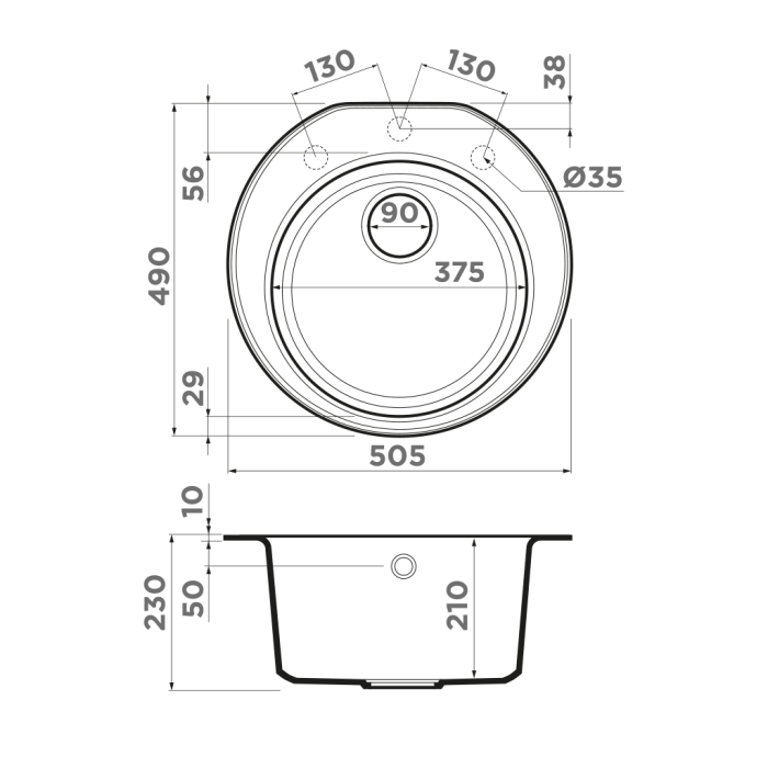 Кухонная мойка Omoikiri Miya 50-R-CH Tetogranit, цвет шампань арт. 4993508