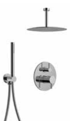 Внешние части встраиваемого душевого комплекта с верхним и ручным душем, Giulini, хром арт. 5968-EP