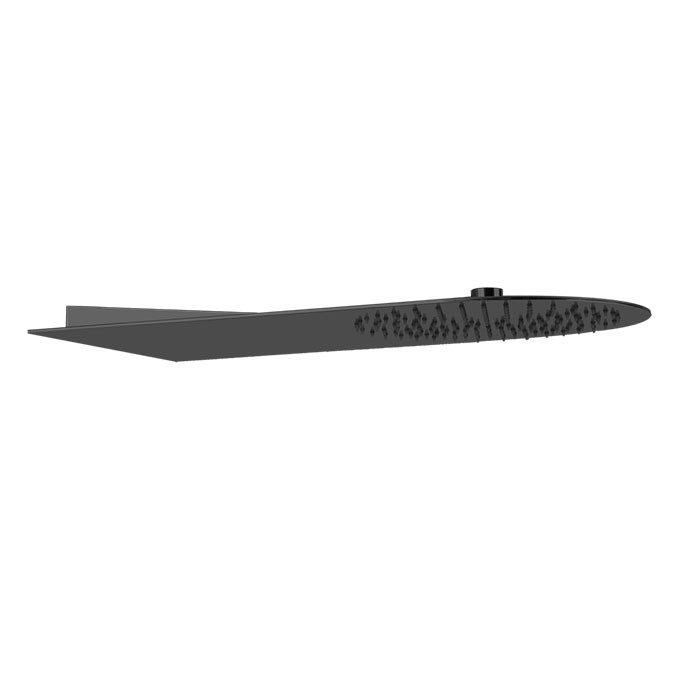 Верхний душ 30х55cм., настенный, Gessi Tremillimetri, black metal brushed pvd арт. 33071#707