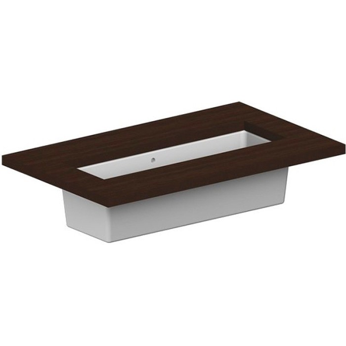 Раковина встраиваемая снизу с переливом без отверстий, цвет белый, Scarabeo Miky - 8092