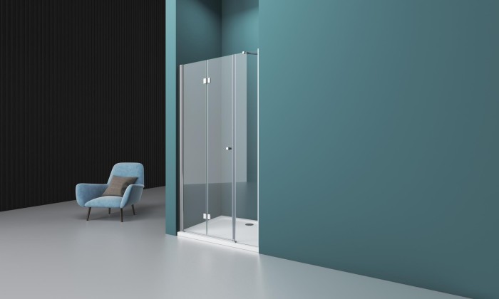 Душевая дверь в нишу 90x195 BelBagno, глянцевый хром, Albano арт. ALBANO-BS-13-30+60-C-Cr