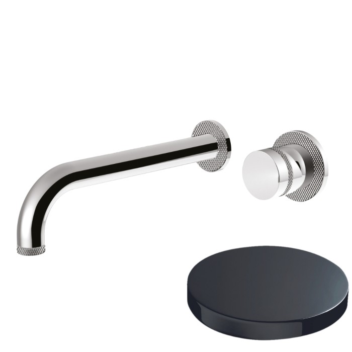 Смеситель встраиваемый для раковины, без донного клапана, Giulini My ring deluxe, хром черный глянц арт. MR0025DLCRN