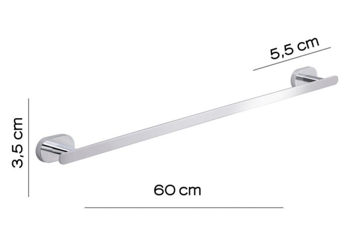 Полотенцедержатель, длина 60 см Bernina Gedy, BE21/60(13) цвет: хром