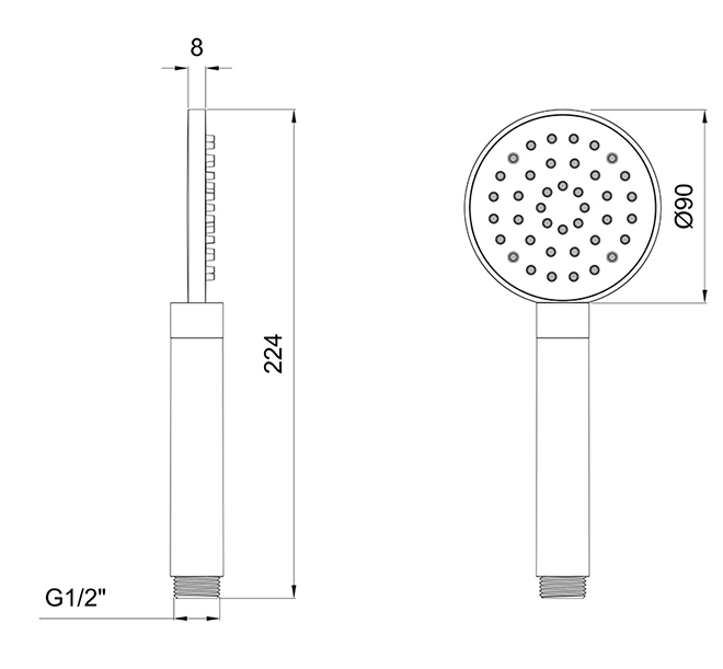 Душевая система Almar Core встраиваемая, с термостатом, верхний душ 23см, цвет черный матовый арт. SET-1.MB