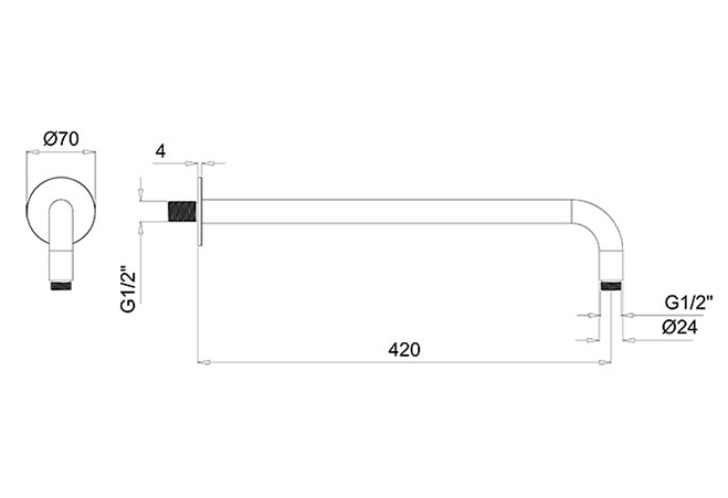 Душевая система Almar Core встраиваемая, с термостатом, верхний душ 23см, цвет черный матовый арт. SET-1.MB