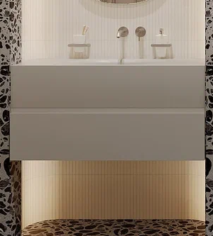 Тумба с раковиной 1000х500х700мм, раковина из искусственного камня, цвет по Ral, индивидуальное изготовление