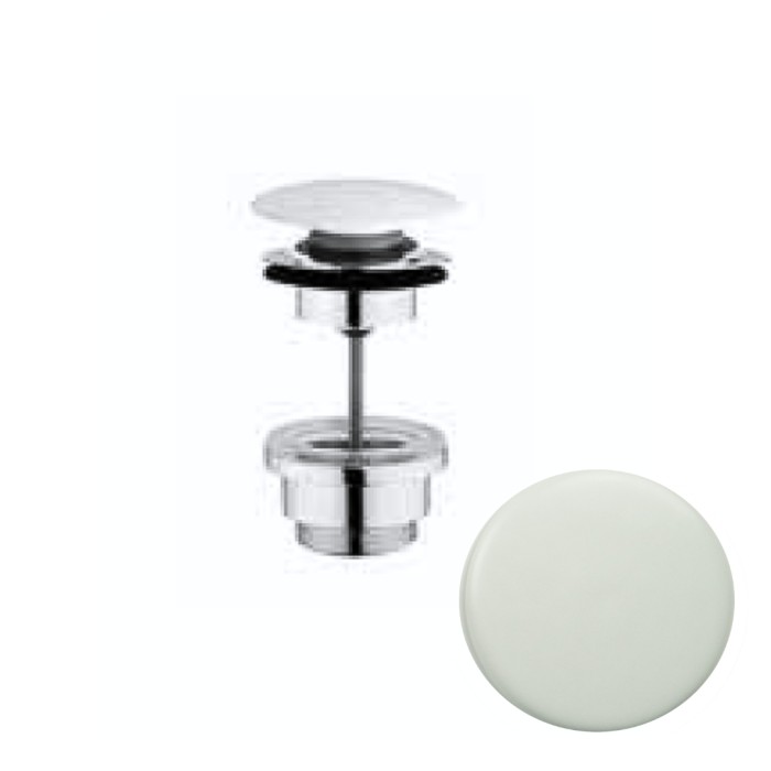 Донный клапан с керамической отделкой, для раковины или биде, Olympia ceramica, матовый белый арт. PIL11C