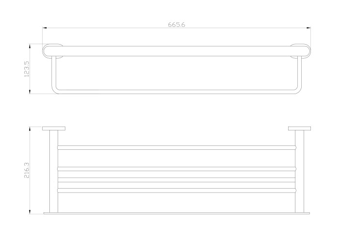 Полотенцедержатель с полкой, Wonzon & Woghand First, WW-8481-LG цвет: золото