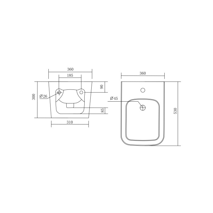 Биде подвесное Aquatek Либра, белый арт. AQ0506-00