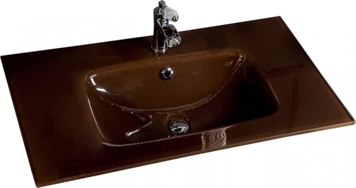 Столешница стекло 80см моноблок dark brown, Boheme Neoart - 852-080-DB