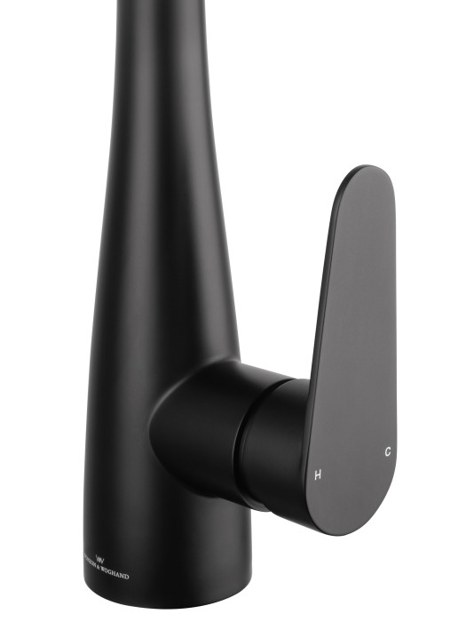 Смеситель для кухни с выдвижным изливом, Wonzon & Woghand, WW-121E201B-MB цвет: черный