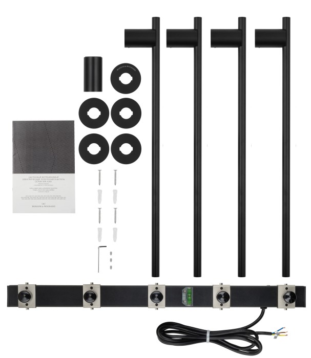 Полотенцесушитель электрический встраиваемый, Wonzon & Woghand Dortmund, WW-A364-MB цвет: черный