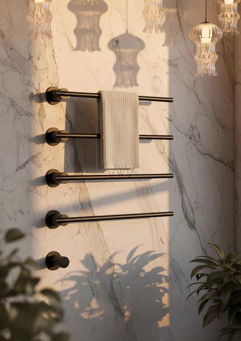 Полотенцесушитель электрический встраиваемый, Wonzon & Woghand Dortmund, WW-A364-MB цвет: черный